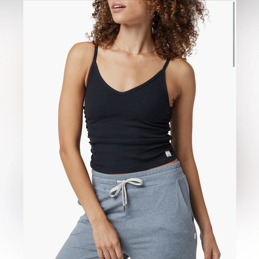 Vuori Women’s Black Ribbed Camisole tank - Picture 1 of 5